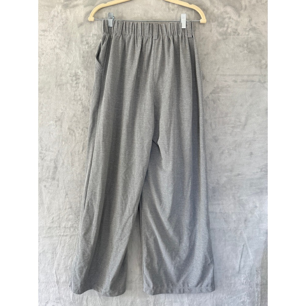 NWT Halara Women Small Petite Gray Textured Pleated Wide Leg High Waist Pants